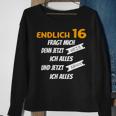 Endlich 16 Lustiges Geburtstags Sweatshirt Geschenke für alte Frauen