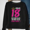 Endlich 18 Sweatshirt für Damen, Lustiges Volljährig Mädchen Geburtstagsshirt Geschenke für alte Frauen