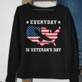 Everyday Is Veterans Day Proud American Flag Men Women Sweatshirt Graphic Print Unisex Gifts for Old Women