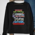 Everything I Need To Know I Learned By Watching Eighties Cartoons Men Women Sweatshirt Graphic Print Unisex Gifts for Old Women