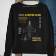 F-16 Fighting Falcon Military Aircraft Veterans Day Xmas Sweatshirt Gifts for Old Women