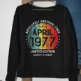 Fantastisch Seit April 1977 Männer Frauen Geburtstag Sweatshirt Geschenke für alte Frauen