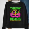 Fat Tuesdays Throw Me The Beads Mardi Gras New Orleans Sweatshirt Gifts for Old Women
