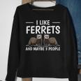 Ferret Quote I Like Ferrets And Maybe 3 People Ferret Sweatshirt Gifts for Old Women