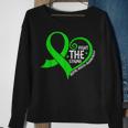 Fight The Stigma Heart Green Ribbon Mental Health Awareness Sweatshirt Gifts for Old Women