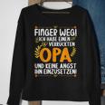 Finger Weg Ich Habe Einen Verrückten Opa Lustiges Opa Sweatshirt Geschenke für alte Frauen