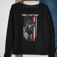 Fire Captain Chief American Flag Gifts Firefighter Captain Sweatshirt Gifts for Old Women