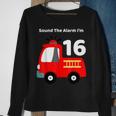 Fire Fighter Truck 16 Year Old Birthday | 16Th Bday Sweatshirt Gifts for Old Women