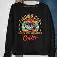 Fishing Dad Like A Regular Dad But Cooler Retro Vintage American Flag Sweatshirt Gifts for Old Women