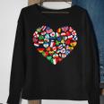 Flags Of Countries Of The World International Flag Heart Sweatshirt Gifts for Old Women