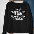 Flanagan Funny Surname Family Tree Birthday Reunion Gift Sweatshirt Gifts for Old Women