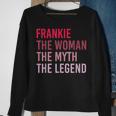 Frankie Frau Mythos Legende Sweatshirt, Personalisiertes Geburtstagsdesign Geschenke für alte Frauen