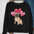 French Bulldog Frenchie Dog Cute Frenchie Heart Balloons Pet Animal Dog French Bulldog 131 Frenchies Sweatshirt Gifts for Old Women