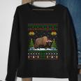 Funny Bison Xmas Gift Santa Hat Ugly Bison Christmas Cute Gift Sweatshirt Gifts for Old Women