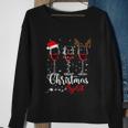 Funny Christmas Spirits Glasses Of Wine Xmas Holidays Party Sweatshirt Gifts for Old Women