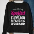 Funny Elevator Mechanic Wife Anniversary Gift Men Women Sweatshirt Graphic Print Unisex Gifts for Old Women