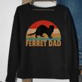 Funny Ferret Retro Pet Ferret Dad Vintage Gift Sweatshirt Gifts for Old Women