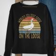 Funny Goose Worlds Silliest Goose On The Loose Vintage Sweatshirt Gifts for Old Women