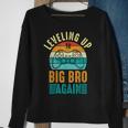 Funny Leveling Up To Big Bro Again Vintage Big Brother Again Sweatshirt Gifts for Old Women