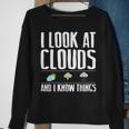 Funny Meteorologist Gift Cool Chaser Weather Forecast Clouds Sweatshirt Gifts for Old Women