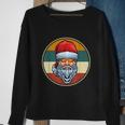 Funny Santa Claus Face Sunglasses With Hat Beard Christmas Vintage Retro Sweatshirt Gifts for Old Women