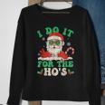 Funny Santa I Do It All For The Hos Christmas Funny Xmas Men Women Sweatshirt Graphic Print Unisex Gifts for Old Women