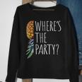 Funny Wheres The Party Upside Down Pineapple Swinger Sweatshirt Gifts for Old Women