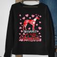 Funny Whippet Is My Valentine Dog Lover Dad Mom Boy Girl Sweatshirt Gifts for Old Women