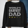 Funny Worlds Okayest Dad - Vintage Style Sweatshirt Gifts for Old Women