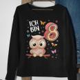 Geburtstags Eule 8 Geburtstag Mädchen 8 Jahre Ich Bin 8 Sweatshirt Geschenke für alte Frauen