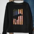 German Shorthaired Pointer Silhouette American Flag Sweatshirt Gifts for Old Women