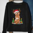 Goldendoodle Christmas Tree Lights Pajama Dog Xmas Men Women Sweatshirt Graphic Print Unisex Gifts for Old Women