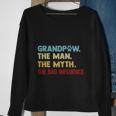 Grandpaw The Man The Myth The Bad Influence Gift For Dad Fathers Day Sweatshirt Gifts for Old Women