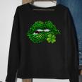 Green Lips Biting Sexy Irish Costume St Patricks Day Sweatshirt Gifts for Old Women