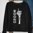 Groom Retro Skeleton Hand Gothic Bachelorette Party Sweatshirt Gifts for Old Women