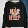 Groovy Easter Hippie Bunny Hip Hop Gift Girl Kids Toddler Sweatshirt Gifts for Old Women