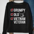 Grumpy Old Vietnam Veteran Funny Fathers Day Gift Men Women Sweatshirt Graphic Print Unisex Gifts for Old Women