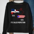 Half Puerto Rican Half Dominican Flag Map Combined Pr Rd Sweatshirt Gifts for Old Women