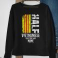 Half Vietnamese Is Better Than None Funny Vietnamese Flag Men Women Sweatshirt Graphic Print Unisex Gifts for Old Women