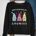 Happy Easter With My Gnomies Girls Kids Women Easter Gnome Sweatshirt Gifts for Old Women