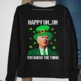 Happy Uh You Know The Thing Confused Joe Biden St Patricks Sweatshirt Gifts for Old Women