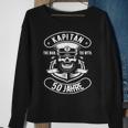 Herren 50 Geburtstag Mann Geschenk Lustig Captain Kapitän Sweatshirt Geschenke für alte Frauen