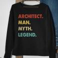 Herren Architect Mann Mythos Legende Sweatshirt Geschenke für alte Frauen