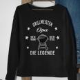 Herren Grillmeister Opa Die Legende Sweatshirt Geschenke für alte Frauen