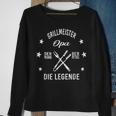 Herren Grillmeister Opa Die Legende V2 Sweatshirt Geschenke für alte Frauen