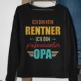 Herren Kein Rentner Bin Professioneller Opa Sweatshirt Geschenke für alte Frauen