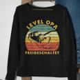 Herren Level Opa Freigeschaltet Vatertag Sweatshirt Geschenke für alte Frauen