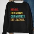 Herren Mario Der Mann Der Mythos Die Legende Sweatshirt Geschenke für alte Frauen