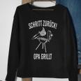 Herren Schritt Zurück Opa Grillt Sweatshirt Geschenke für alte Frauen