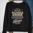 Herren Sweatshirt Legenden Geboren im Februar, Einzigartiges Design Geschenke für alte Frauen